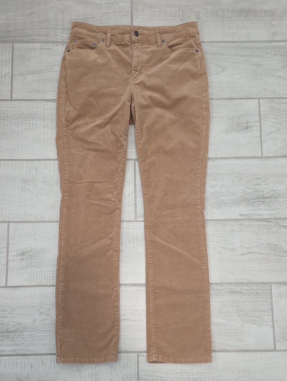 Lauren Ralph Lauren Women's Size 8 Tan Corduroy Straight Leg Pants Equestrian